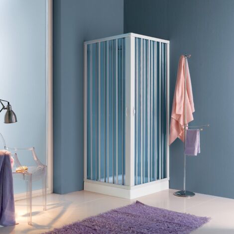 Pare-baignoire Angulaire Forte - 70x150cm, Porte Centrale, PVC Blanc (neuf)