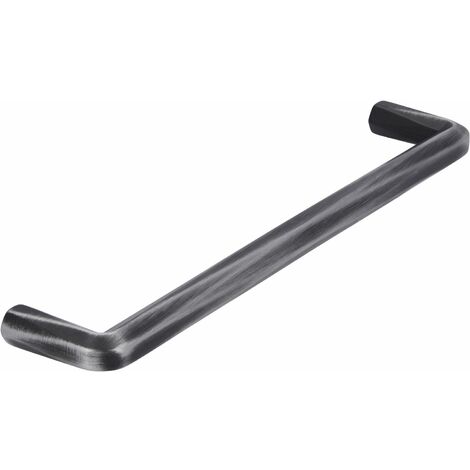 Siro Griff Baber LA 160mm - Schrankgriff Breite 170mm eisenfärbig geschmiedet, Zinkdruckguss gebürstet matt