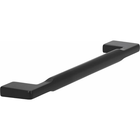 Siro Griff Baton LA 160mm - Moderner Möbelgriff - Breite 180mm, Zinkdruckguss schwarz matt