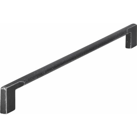 Siro Griff Baton LA 320mm - Moderner Möbelgriff - Breite 340mm, Zinkdruckguss eisenfärbig matt getrommelt