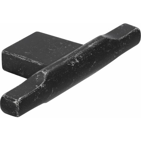 Siro Möbelknopf Baton Breite 70mm - Möbelgriff mit gutem Griffkomfort, Zinkdruckguss eisenfärbig matt getrommelt