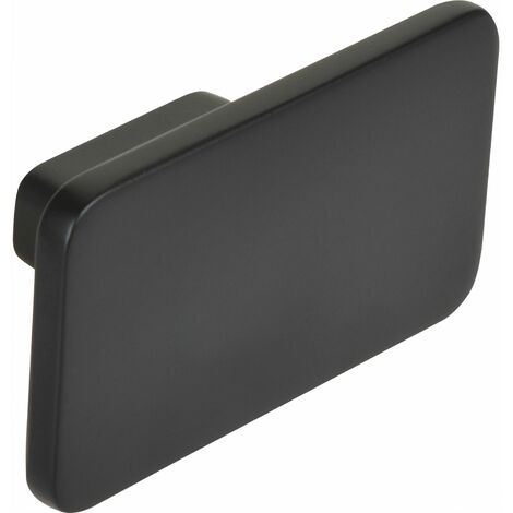 Siro Möbelknopf Biris Breite 58x33mm - Möbelknauf rechteckig aus Metall, Zinkdruckguss schwarz matt