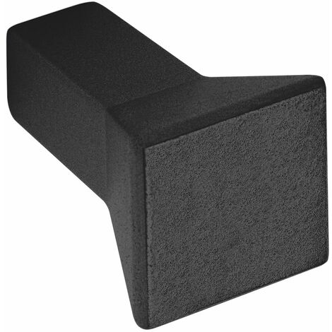 Siro Möbelknopf Flora Breite 15mm - moderner Knauf Tiefe 24mm - Griff für Möbel, Zinkdruckguss schwarz matt