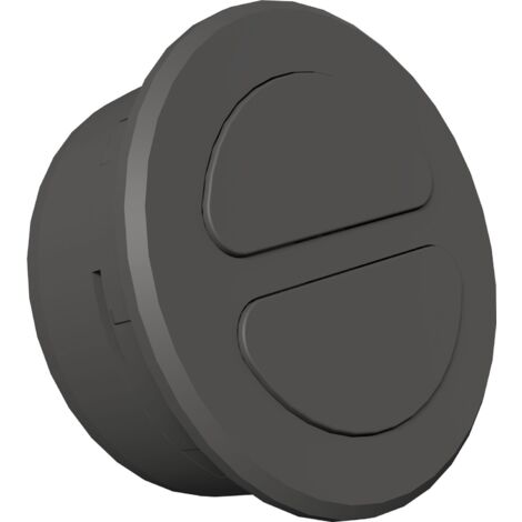 Siro PushPower Druckschalter Mini 35 2-fach schwarz - 2-Kanal Funkschalter, kabellos, batterielos, für PushPower Empfänger