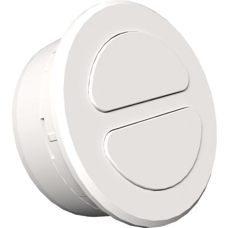 Siro PushPower Druckschalter Mini 35 2-fach weiß - 2-Kanal Funkschalter, kabellos, batterielos, für PushPower Empfänger