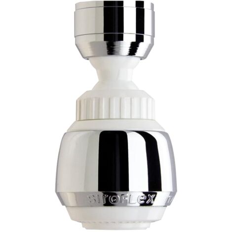 Siroflex 2505/50S Sirius Rompigetto Aeratore Doccetta Rubinetto Cucina Made in Italy Cromato Bianco  Aeratore Rubinetto Con Prolunga Snodabile  Areatore Per Rubinetti Con Risparmio Idrico E Filtro