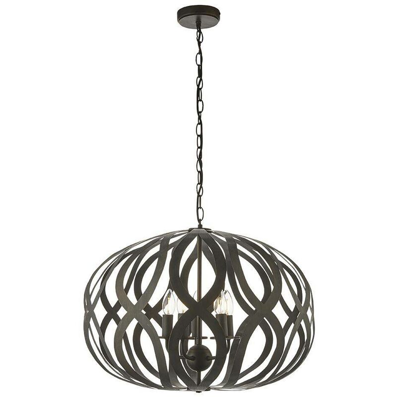 Endon Lighting - Endon Sirolo - 5 Light Ceiling Pendant Antique Bronze Paint, E14