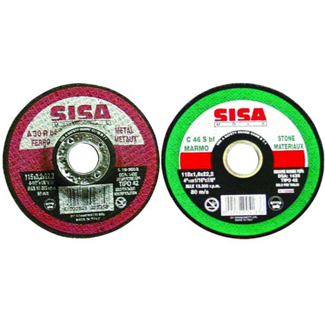 Sisa Mole DISCO ABRASIVO CENTRO DEPRESSO per ferro Ø mm. 230x2,5x22 - 25 pezzi