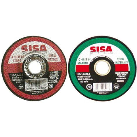 Sisa Mole DISCO ABRASIVO PIANO per ferro Ø mm. 125x1,0x22,2 - 25 pezzi