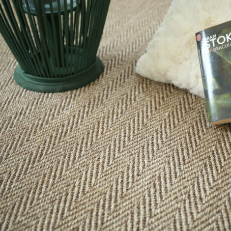 Sisal - Maya Chevron - Beige - Rouleau de 4m x 1m