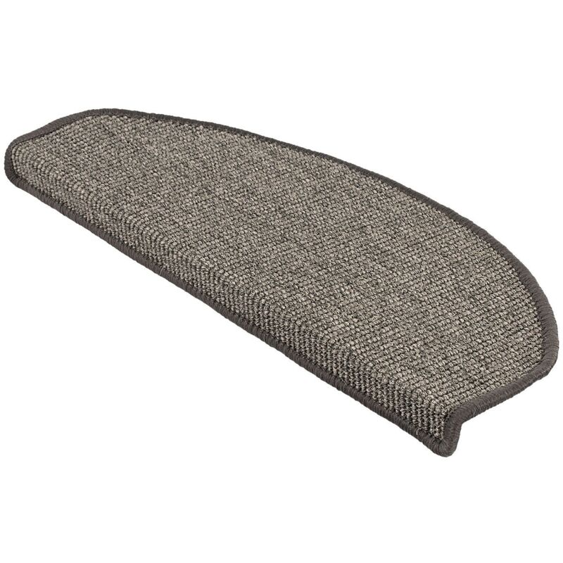 Floordirekt Sisal-stufenmatte Pure Nature Halbrund Grau 23, 5 X 65 Cm