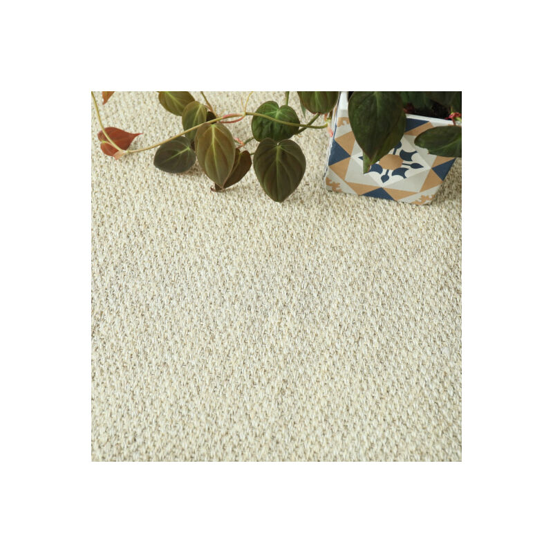 Décoweb - Sisal - Tulum - Blanchi - Rouleau de 4m x 1m