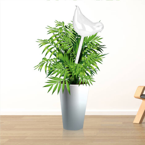 Sistema automático de riego para plantas con recipiente de vidrio de borosilicato transparente – 1 recipiente