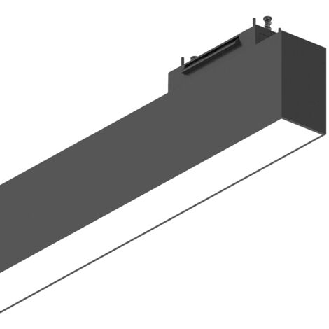 Sistema Binario Largo Arca Alluminio Nero Led 25W 4000K Luce Naturale
