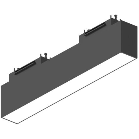 Sistema Binario Piatto Arca Metallo Nero Led 13W 4000K Luce Naturale