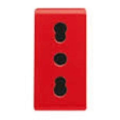 Sistema bipass prensado 2p+e 16a color rojo gw20295