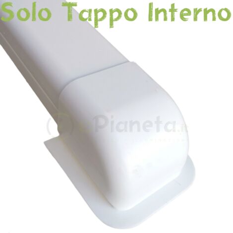 Sistema Canalina per condizionatori 75x60 mm con Accessori a scelta passacavi bianco coprifili a parete  Tappo Esterno per canalina condizionatori