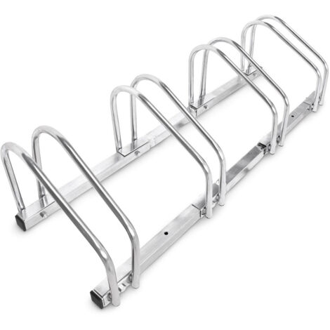 Sistema de almacenamiento de bicicletas soporte inclinable para 4 bicicletas práctico garaje montaje en suelo o pared 3413003