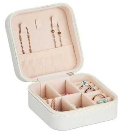 Sistema de almacenamiento práctico para anillos y cadenas, Alto x Ancho: 5 x 10 x 10 cm, blanco