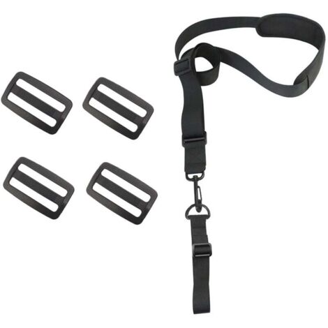 Sistema de arnés para desbrozadora KZQ, correas de hombro ajustables, correa de hombro de nailon profesional universal para desbrozadoras y cortacéspedes (negro)