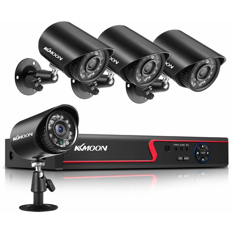 

Happyshopping - Sistema de camara de seguridad inalambrica de 2MP con disco duro de 1TB NVR de 8 canales + 4pcs 2MP Camara de vigilancia inalambrica