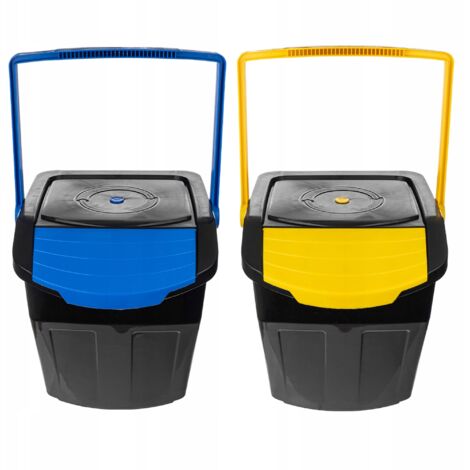 Sistema de clasificación de residuos EcoBox 2, AZUL Y AMARILLO