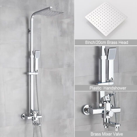 Conjunto de barra de ducha sin grifo con toma de agua a pared y  rociador-24247602AC