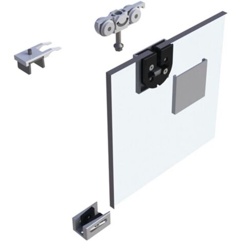 Sistema de corredera 73 80kg efecto acero inoxidable GLT ESG / VSG 8-10,76mm