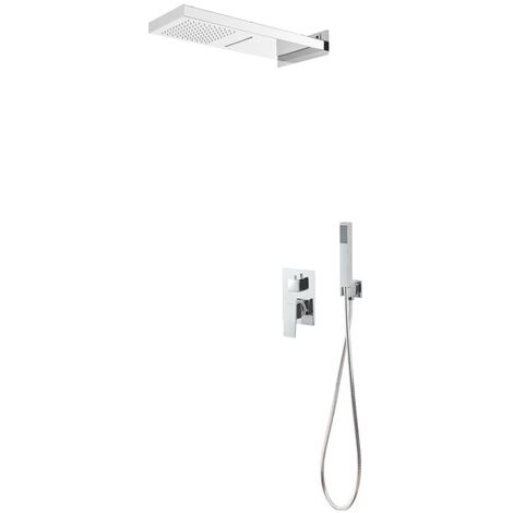 Sistema de ducha acero inoxidable 201 plateado vidaXL