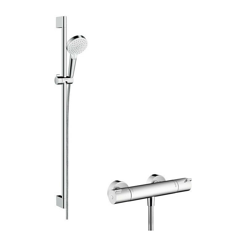 

Hansgrohe - Combi Crometta Vario 0.90m / Ecostat 1001 CL blanco / cromo