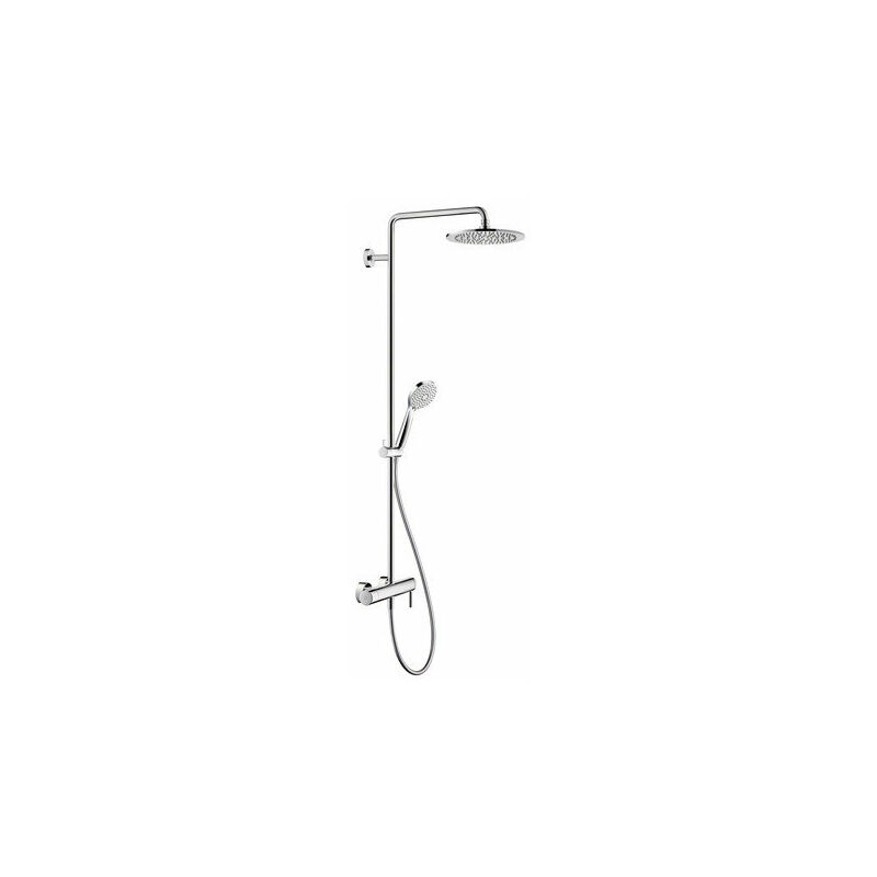 

Duravit Ag - Sistema de ducha Duravit C.1, con mezclador monomando de ducha, incl. ducha teléfono/ducha mural, cromado, 350mm de proyección