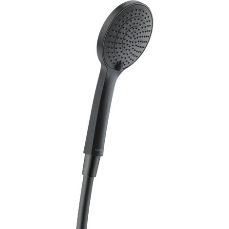 Sistema de ducha Duravit universal, con función de ahorro de agua, con 3 tipos de chorro (lluvia, lluvia intensa, lluvia suave), negro mate