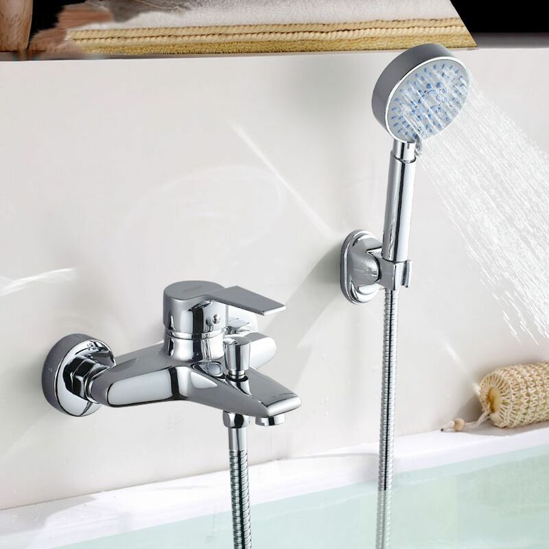 

Sistema de ducha Monomando Ducha con Ducha de Mano y Grifo de Ducha Grifería De Ducha Latón Cromado