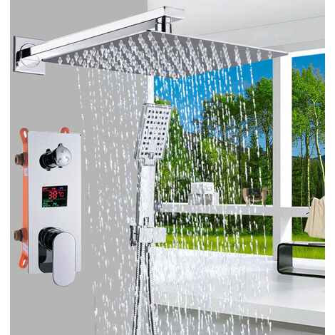 Conjunto de barra de ducha sin grifo con toma de agua a pared y  rociador-24247602AC
