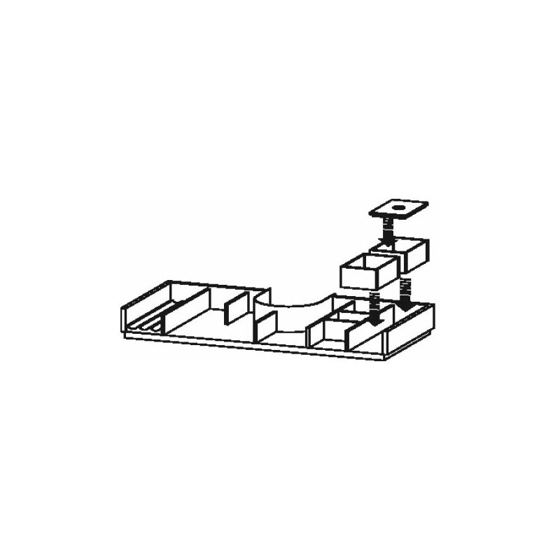 

Sistema de equipamiento Duravit, adecuado para anchura de mueble de 820mm, incl. hueco para sifón, para extraíble UV98210, Color (frente/cuerpo):