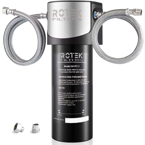 ROSMMEL Sistema de Filtración de agua para debajo del fregadero que elimina metales pesados, impurezas químicas, malos olores y sabores
