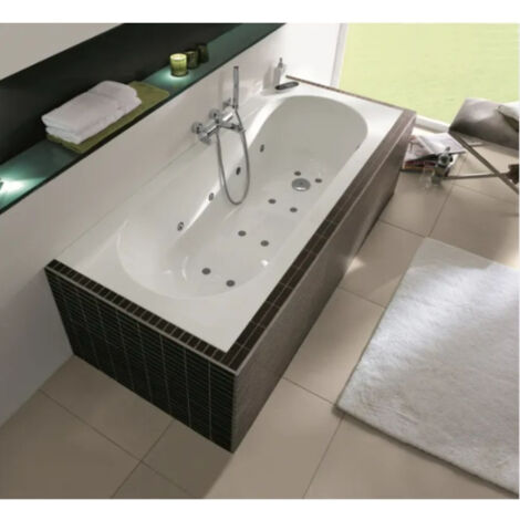 Sistema de hidromasaje, Oberon, Bath, UBQ180OBE2V, Rectangular, Quaryl®, 1800 x 800 mm, blanco, Combipool Comfort (CC),