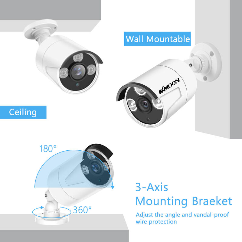 

2.0mp camara 1080P De Seguridad Sistema de Vigilancia de la camara analogica en la deteccion de movimiento y alertas Sistema Inteligente Pal blanco