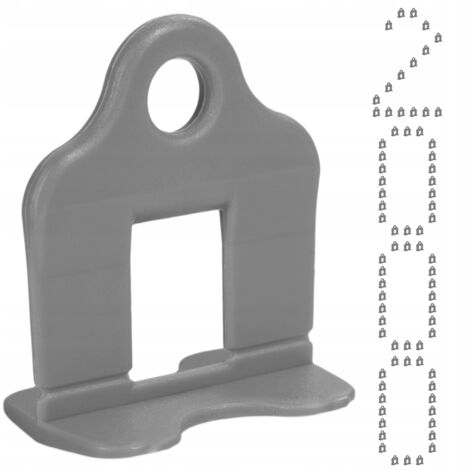 SISTEMA DE NIVELACI脫N DE BALDOSAS CLIPS 1.5 mm 2000 PIEZAS SIMPLEFIX COLOR GRIS