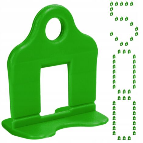 Sistema de nivelaci贸n para baldosas con clips de 3 mm 500 piezas Simplefix verde
