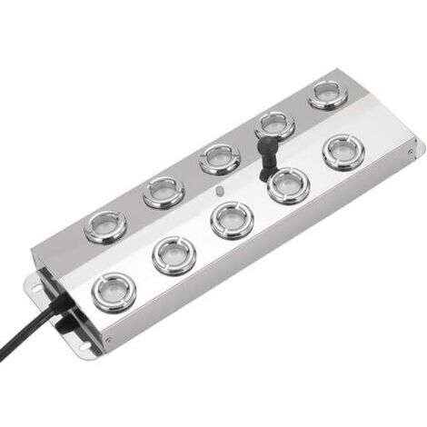 Sistema de pulverización exterior para estanques de peces y jardines, de acero inoxidable, ajustable (diez boquillas).