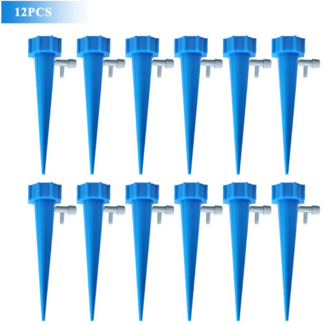 Sistema de riego automático con caudal ajustable, válvula de control y aspersor de goteo (paquete de 12)