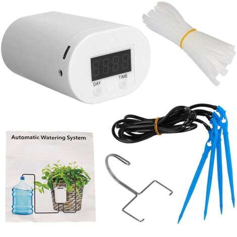 Sistema de riego automático para plantas en maceta Kit de riego automático para plantas en maceta, sistema de goteo inteligente con temporizador programable