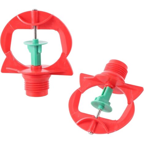 Sistema de riego por aspersión para césped y jardín, con rosca macho de 1/2", boquilla de refracción giratoria de 360°, para huertos, invernaderos, 30 unidades
