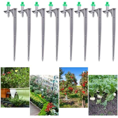 Sistema de riego por goteo ABS, modelo de 180°, 15 cm, para árboles frutales, 20 unidades, verde
