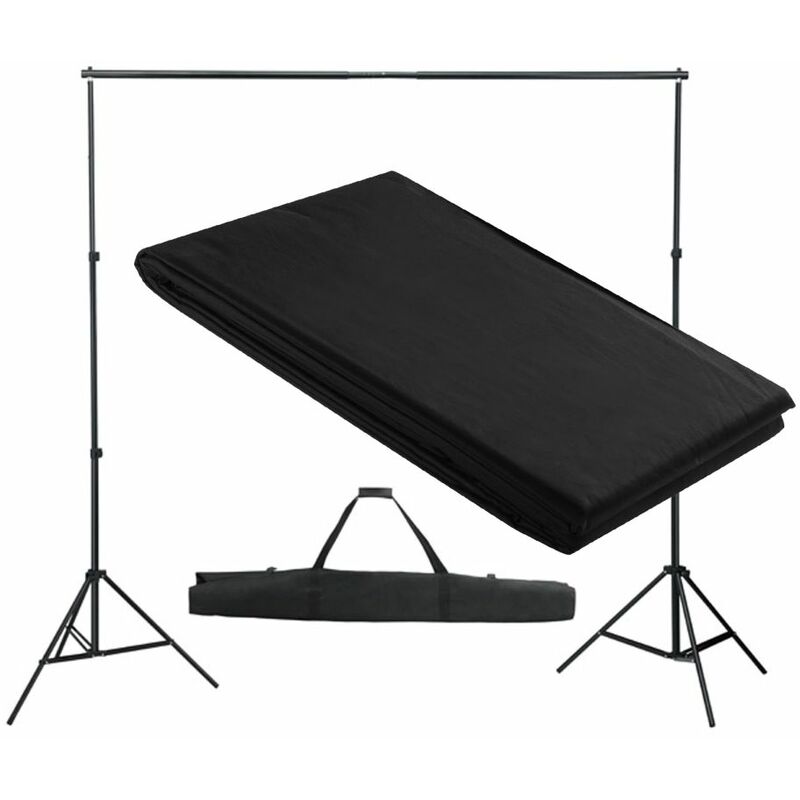 

Sistema de soporte de telon fondo 300x300 cm negro