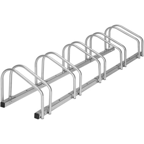 Sistema de soporte para portabicicletas portabicicletas inclinable para 5 bicicletas práctico garaje para montaje en suelo o pared acero 3408210