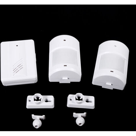 Sistema di allarme wireless con sensore di movimento, campanello di sicurezza per la casa (1 ricevitore, 2 trasmettitori)