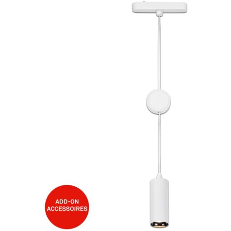 Sistema di binari Briloner Luxtrail, luce a sospensione LED, regolabile in altezza, bianco