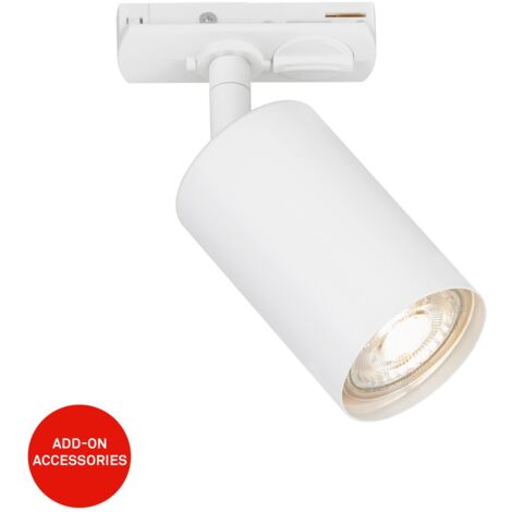 Sistema di binari Briloner Rail, faretto orientabile, accessori, bianco